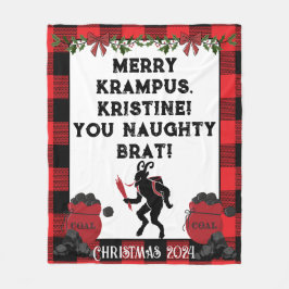 Funny Merry Krampus Personalisiert Custom Christma Fleecedecke