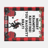 Funny Merry Krampus Personalisiert Custom Christma Fleecedecke (Vorderseite (Horizontal))