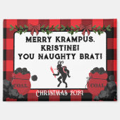 Funny Merry Krampus Personalisiert Custom Christma Magnet (Vorderseite)