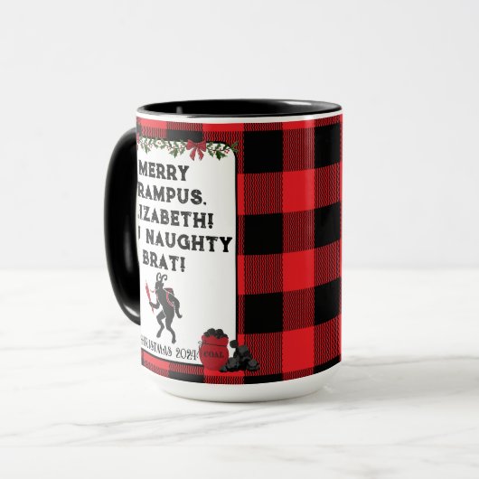 Funny Merry Krampus Personalisiert Custom Christma Tasse (Vorderseite Links)