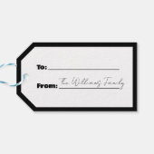 Funny Merry Laxmas Lacrosse Christmas Gift Tag Geschenkanhänger (Rückseite Horizontal)