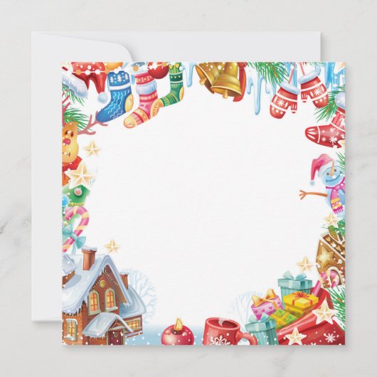 Funny Merry Little Christmas Party Holiday Einladung (Rückseite)