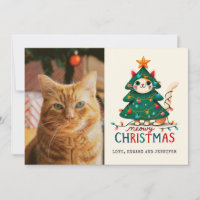 Funny Merry Meowy Weihnachts-Foto
