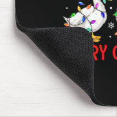 Funny Merry Quackmas Duck Weihnachtsmannmütze Chri Mousepad (Ecke)