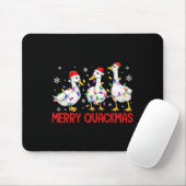 Funny Merry Quackmas Duck Weihnachtsmannmütze Chri Mousepad (Mit Mouse)