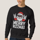Funny Merry Rizzmas Cool Santa Sweatshirt (Vorderseite)