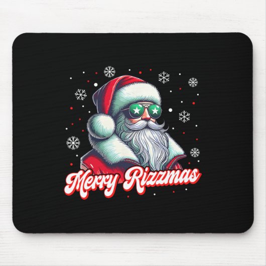 Funny Merry Rizzmas Rizz Weihnachtscos Mousepad (Vorne)