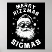 Funny Merry Rizzmas Sigmas Kinder Teens School Chr Poster (Vorne)