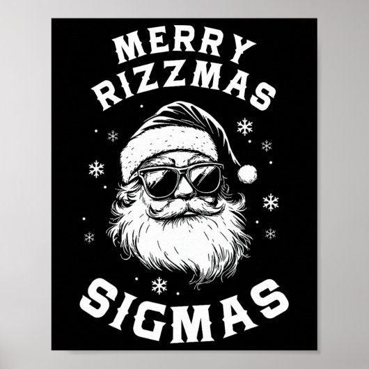 Funny Merry Rizzmas Sigmas Kinder Teens School Chr Poster (Vorne)
