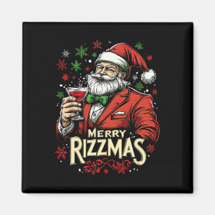 Funny Merry Rizzmas Weihnachten Magnet