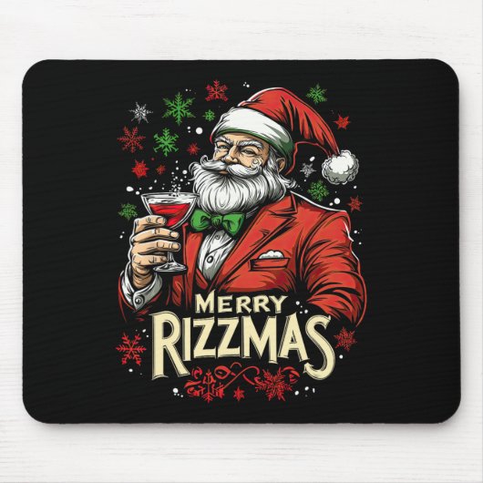 Funny Merry Rizzmas Weihnachten Mousepad (Vorne)