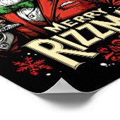 Funny Merry Rizzmas Weihnachten Poster (Ecke)
