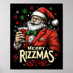 Funny Merry Rizzmas Weihnachten Poster