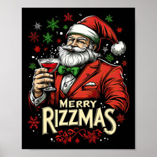 Funny Merry Rizzmas Weihnachten Poster