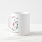 Funny Merry Shiftmas And A Happy New Quote Mechani Kaffeetasse (Vorderseite Links)