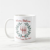 Funny Merry Shiftmas And A Happy New Quote Mechani Kaffeetasse (Links)
