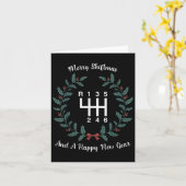 Funny Merry Shiftmas And A Happy New Quote Mechani Karte (Gelbe Blume)