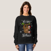 Funny Merry Slothmas Christmas Sloth Sweatshirt (Vorne ganz)