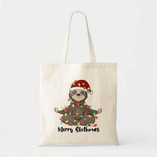 Funny Merry Slothmas Sloth Tragetasche (Vorne)