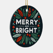 Funny Merry und Bright Betrunken Joke Keramik Ornament (Rechts)