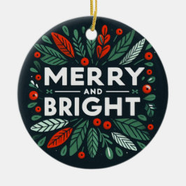 Funny Merry und Bright Betrunken Joke Keramik Ornament