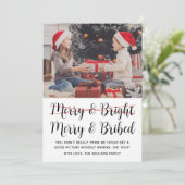 Funny Merry und Bright Weihnachten Foto (Stehend Vorderseite)