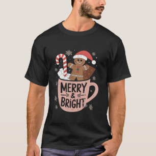 Funny Merry und helle Weihnachts Lebkuchen Mann H T-Shirt