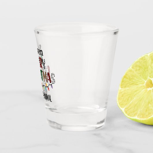 Funny Merry Weihnachten dreckige Tier hinzufügen N Schnapsglas (Rechts)