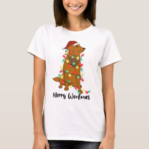 Funny Merry Woofmas Weihnachtshund T-Shirt