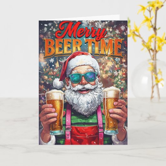 Funny Merry Xmas Card Karte (Gelbe Blume)