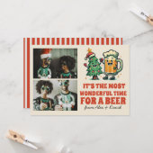 Funny Merry Xmas Groovy Foto Weihnachten Karte (Vorderseite/Rückseite Beispiel)