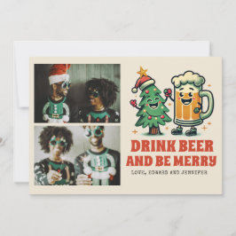 Funny Merry Xmas Groovy Foto Weihnachten Karte