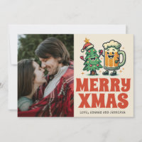 Funny Merry Xmas Groovy Foto Weihnachten