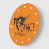 Funny Message - Just Dance about It 1 Große Wanduhr (Winkel)