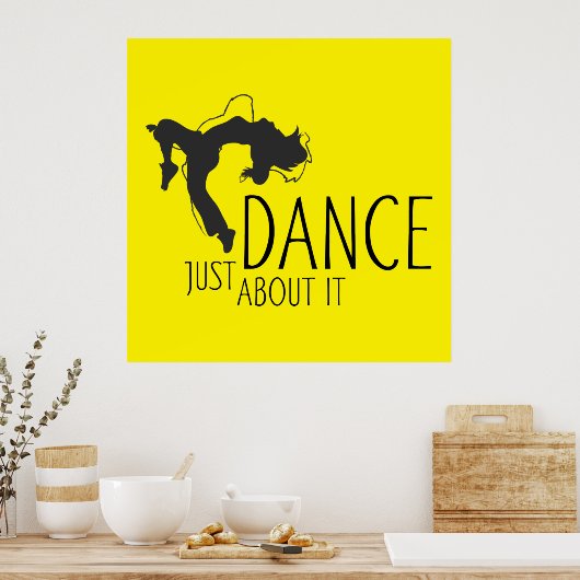 Funny Message - Just Dance about It 1 Poster (Küche)