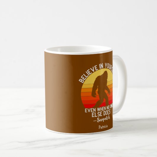 Funny Message von Big Foot/Sasquatch Kaffeetasse (VorderseiteRechts)
