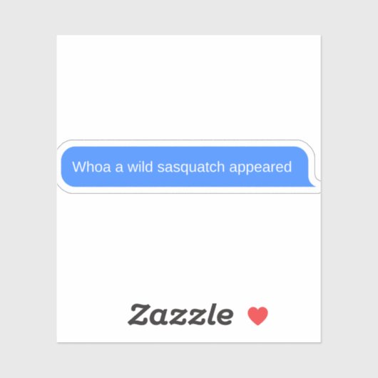 Funny Message von sasquatch Aufkleber (Blatt)