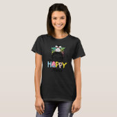 Funny Messy Bun Hair One Hoppy Mama Bunny Happy Ea T-Shirt (Vorne ganz)