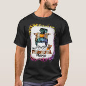 Funny Messy Bun One Thankful Mama Herbst Herbst al T-Shirt (Vorderseite)