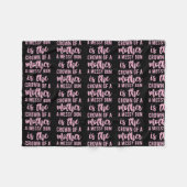 Funny Messy Bun Zitat für Frauen Männer Mama Fleecedecke (Vorderseite (Horizontal))