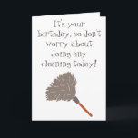 Funny Messy People Birthday Karte<br><div class="desc">Kennen Sie jemanden,  der ein bisschen auf der chaotischen Seite ist oder der nicht gerne seinen fairen Anteil an den Hausaufgaben macht? Diese lustige Geburtstagskarte wird sie sicher zum Lächeln bringen.</div>