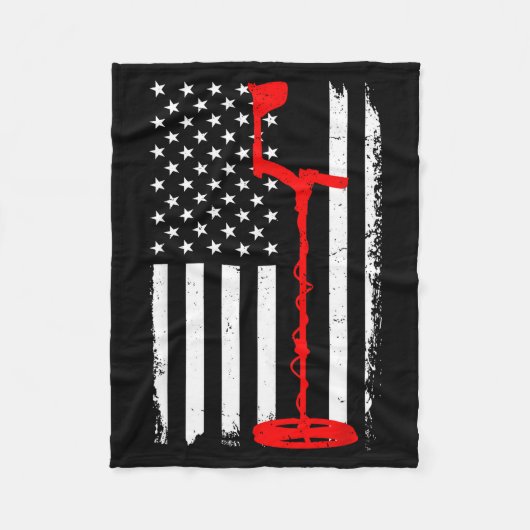 Funny Metal Detecting Design For Men Women Metal D Fleecedecke (Vorderseite)