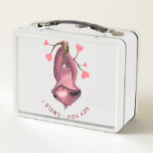 Funny Metal Lunch Box mit Playful Sloth - Lächeln (Rückseite)