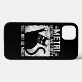 Funny Metal macht mich glücklich Katze Case-Mate iPhone Hülle (Rückseite (Horizontal))