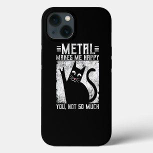 Funny Metal macht mich glücklich Katze iPhone 13 Hülle