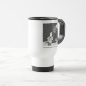 Funny Meteor Hitting Earth Desaster. Astronomin Reisebecher (VorderseiteRechts)