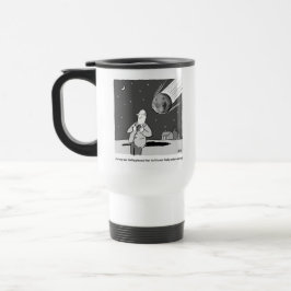 Funny Meteor Hitting Earth Desaster. Astronomin Reisebecher