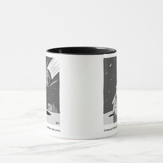 Funny Meteor Hitting Earth Desaster Tasse (Zentrum)