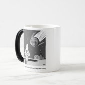 Funny Meteor Hitting Earth Desaster Verwandlungstasse (Vorderseite Links)