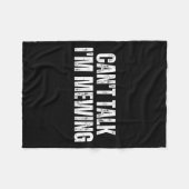 Funny Mewing Design Mewing Technik kann nicht rede Fleecedecke (Vorderseite (Horizontal))